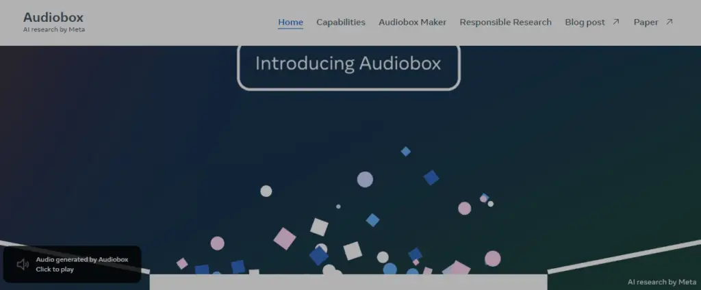 Audiobox homepage