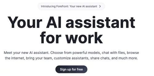 Forefront AI homepage