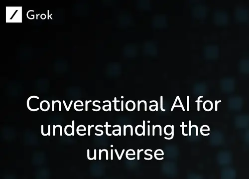 Grok AI homepage