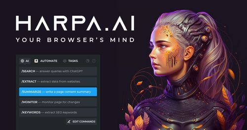 HARPA AI homepage