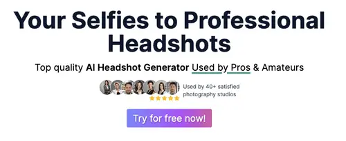 Headshot Generator AI homepage