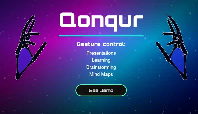 Qonqur - Virtual Hands homepage