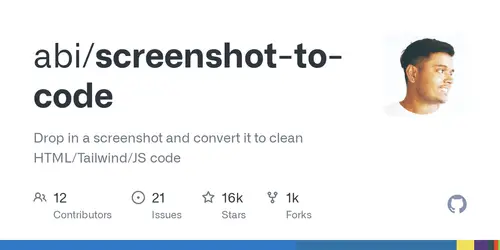 Screenshot To Code homepage