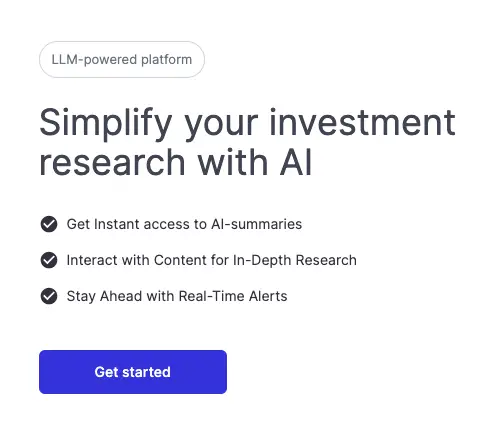 StockInsights AI homepage