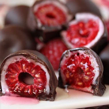 chocolate covered raspberries