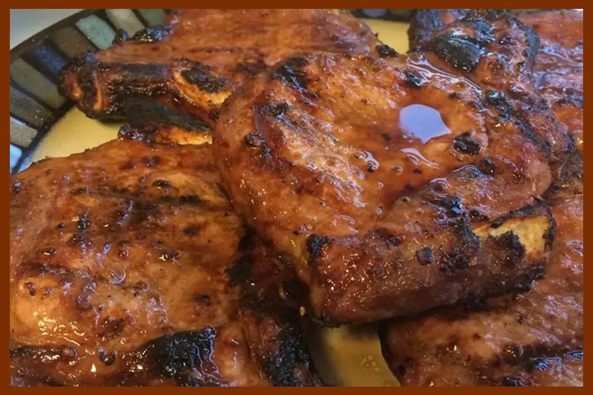 A picture of 5-Ingredient Spicy Pork pieces on a plate.