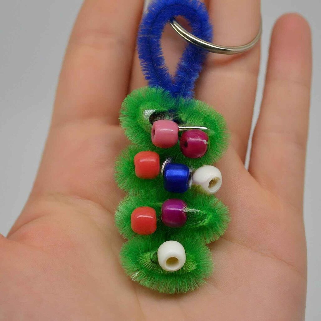 Beaded Pipe Cleaner Keychain