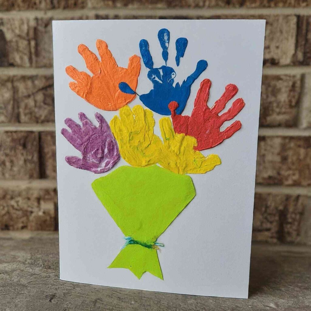 Handprint Bouquet Card