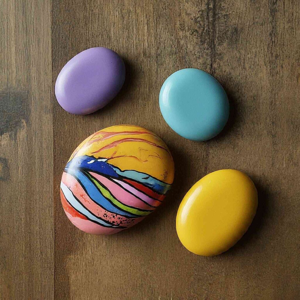 Painted Pebble Magnets