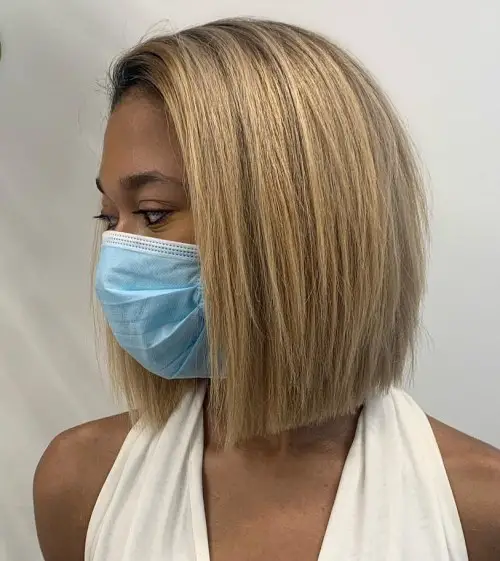 Bronde Bob with Deep Side Part for Black Women