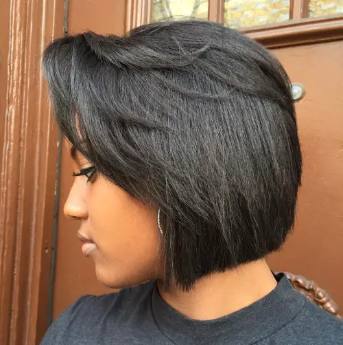 Blunt Bob With Feathered Layers
