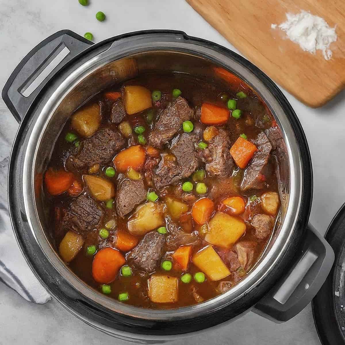 a picture of instant pot beef stew