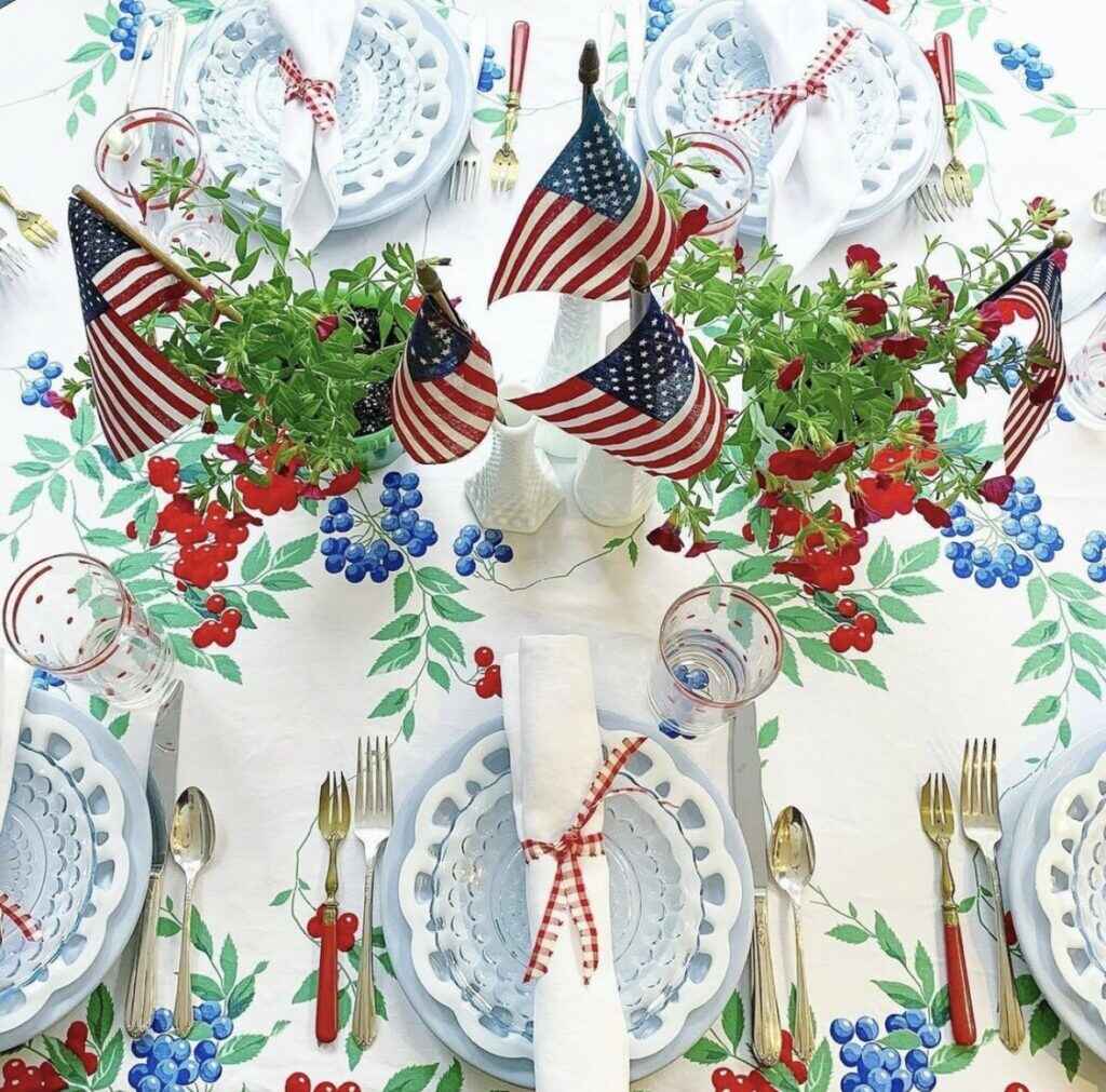 Berry Tablecloth 4th of july table decorations