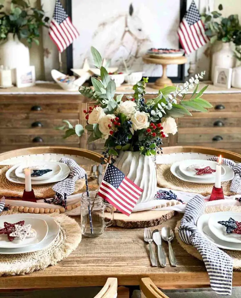 Simple and Beautiful july table