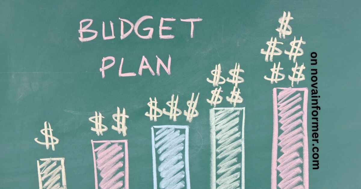 Budget plan and a money chart