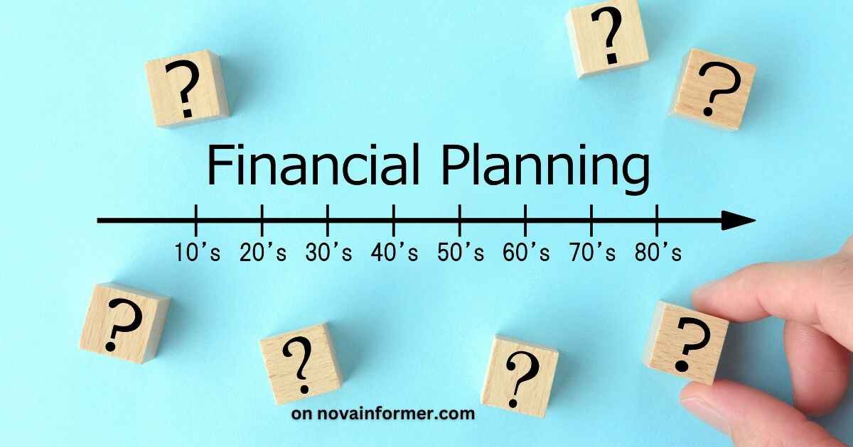 Financial planning written on a page with cubes surrounding it