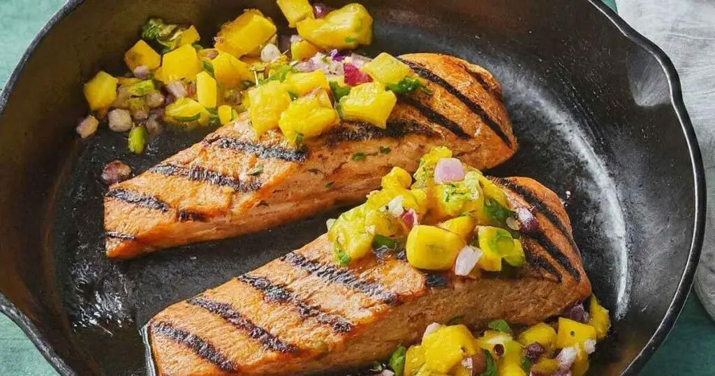 BBQ Salmon Mango Salsa