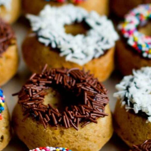 Baked Gingerbread Mini Donuts