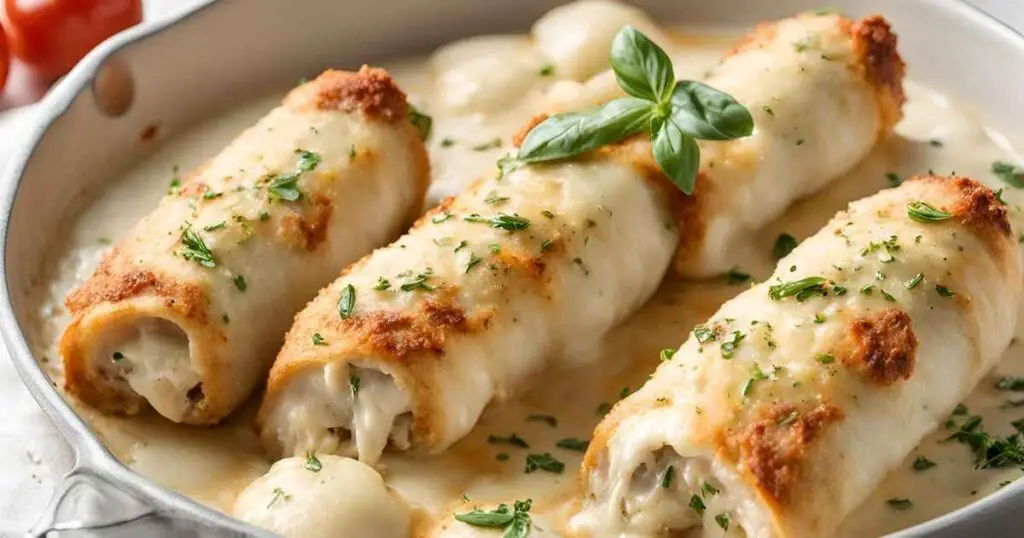 Baked Mozzarella Chicken Rolls