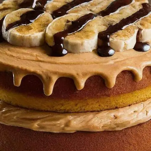 Banana Cake With Peanut Butter Frosting