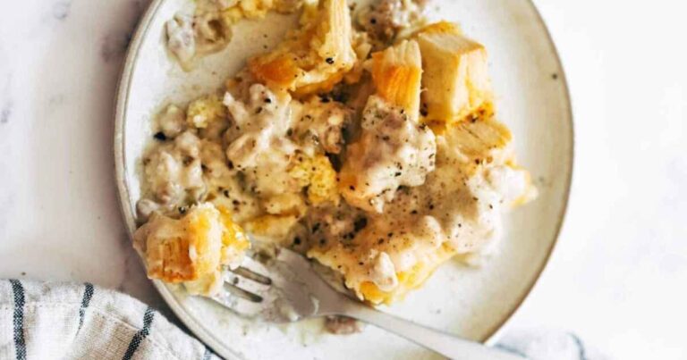 Biscuits and Gravy Egg Bake Recipe
