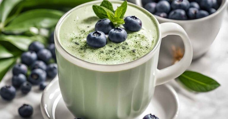 Blueberry Matcha Latte Recipe