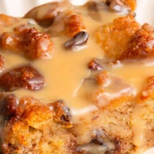Bread Pudding With Hot Butter Rum Sauce