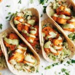 Buffalo Cauliflower Tacos with Avocado Crema…