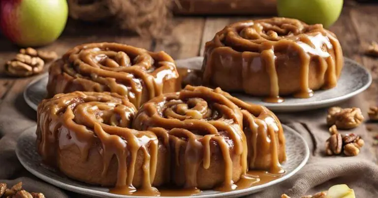 Caramel Rolls with Apples and Walnuts Recipe