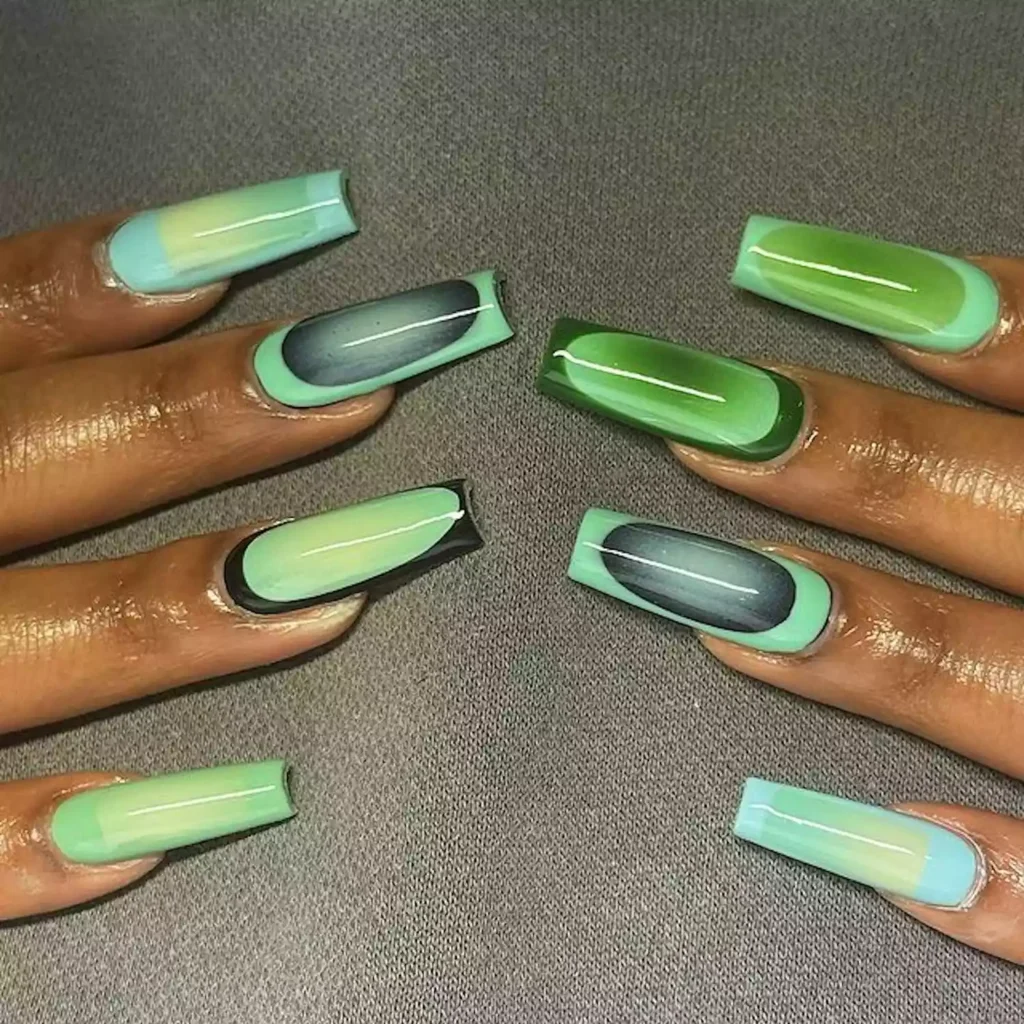 Green Aura Nails