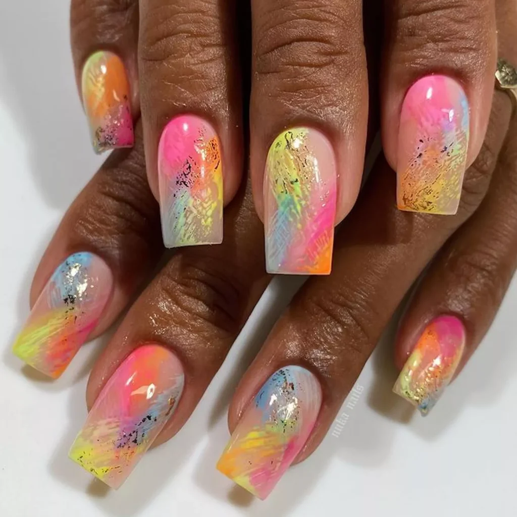 Rainbow Dance Nails