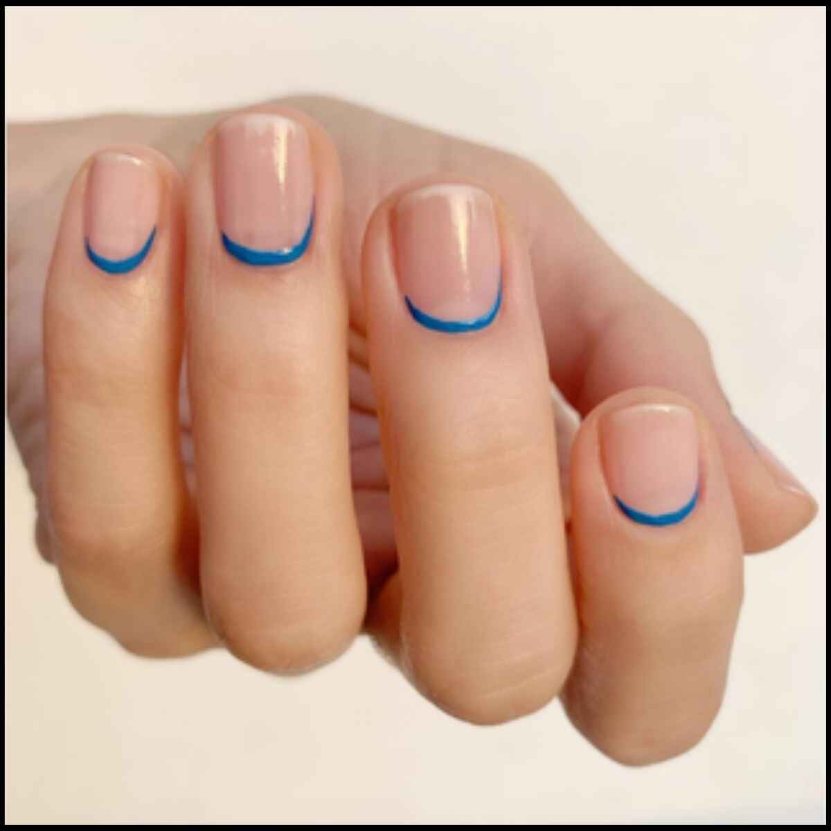 A Hint of Blue Nail Design