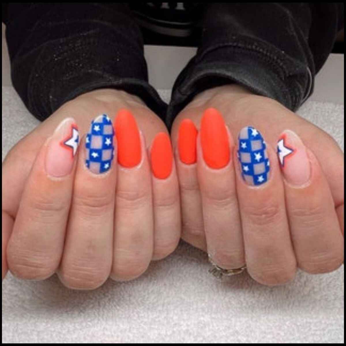 Checkerboard Nail Design