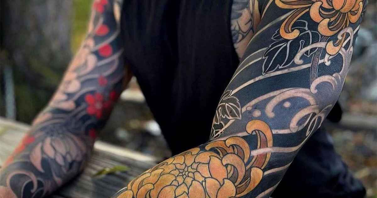 Mens full sleeve tattoo