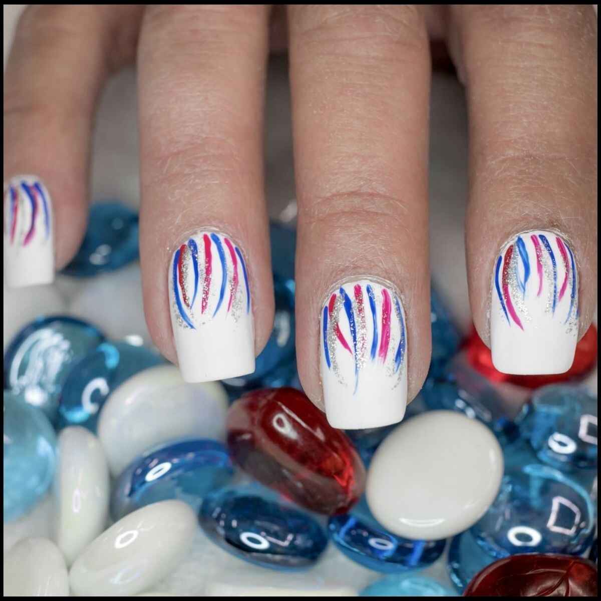 Sparklers Nail Design