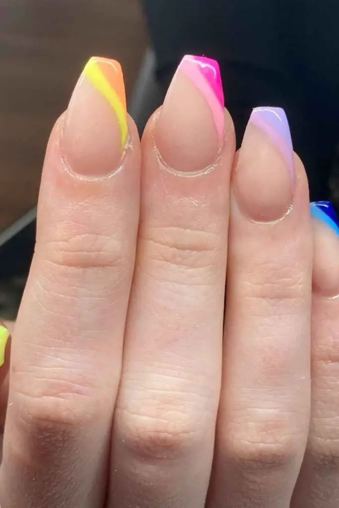 Splash of Colors Acrylic Nails